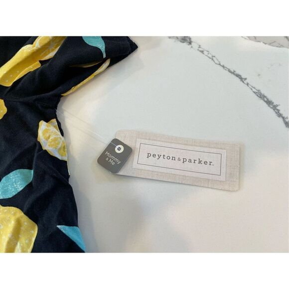 Peyton & Parker Off Shoulder Lemon Mommy & Me Dress NWT Women’s Sz L - Picture 6 of 8